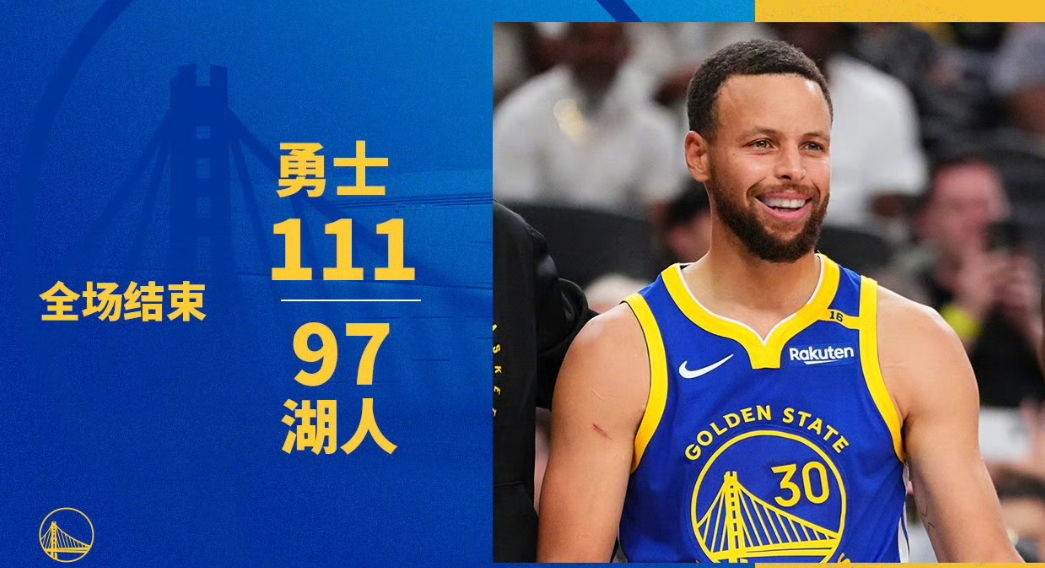 勇士客场战胜湖人，取得连胜